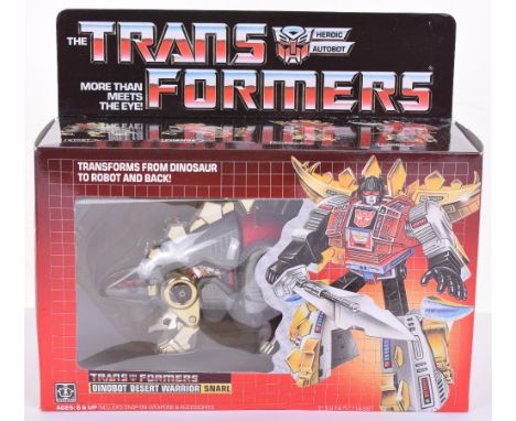 Scarce Boxed Hasbro G1 Transformers Dinbot Desert Warrior ‘Snarl’ 1984 issue, transforms from dinosaur to robot and back! In 
