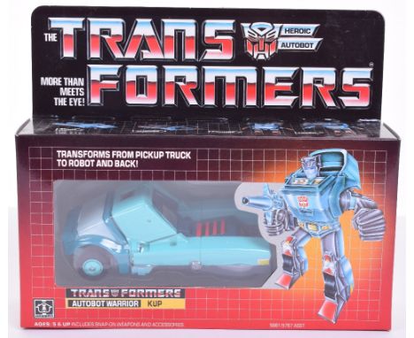 Boxed Hasbro G1 Transformers Autobot Warrior ‘KUP’ 1986 issue, transforms from pickup truck to robot and back in mint boxed c