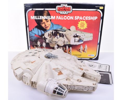 Vintage Star Wars Empire Strikes Back Palitoy Boxed Millennium Falcon Spaceship, complete with the Jedi Training ball, top gu