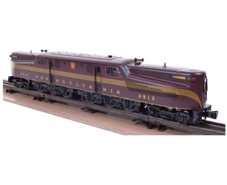 Williams by Bachmann GG-1 scale Pennsylvania Tuscan 5 Stripe, 4-6-6-4 electric locomotive No.4913 finished in maroon lined li