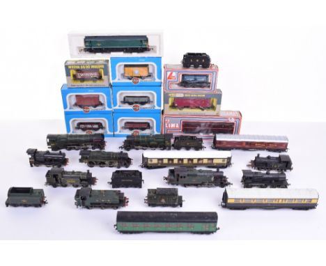 Five 00 gauge kit/scratch built locomotives, Airfix, Lima and other boxed wagons and more, metal 2-rail kit built engines,0-6
