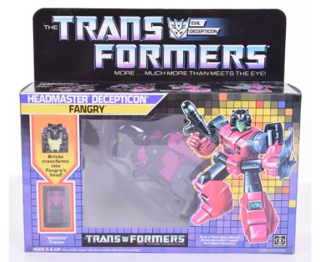 Boxed Hasbro G1 Transformers Headmaster Deception ‘Fangry’ 1987 issue, transforms from wolf to robot and back again! In mint 