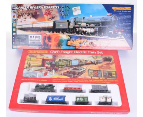 Hornby Railway two boxed Electric train sets, R 170 GWR Freight set complete with GWR 0-6-0 Pannier tank engine, six wagons, 