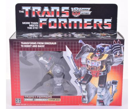 Scarce Boxed Hasbro G1 Transformers Dinbot Commander ‘Grimlock’ 1984 issue, transforms from dinosaur to robot and back! In mi