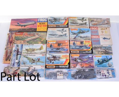 Frog, Revell, Matchbox and other kits, Frog 1/144 scale The BOAC VC10, 1/96 scale BEA Vickers Viscount 800, both with a few p