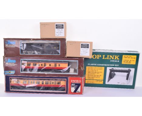 Lima 0 gauge, 0-6-0 LMS engine and tender, three BR coaches, fair boxes fair to poor, loose Lima coaches, selection of Lima a