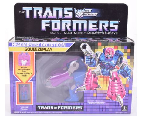 Boxed Hasbro G1 Transformers Headmaster Deception ‘Squeezeplay’ 1987 issue, transforms from crab to robot and back again! In 