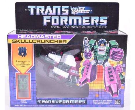 Boxed Hasbro G1 Transformers Headmaster ‘Skullcruncher’ 1986 issue, transforms from aligator to robot and back! In mint boxed