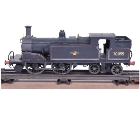 0 gauge kit built 0-4-4 BR tank engine No.30055, two-rail electric, nicely detailed with external piping, dome, whistle and m