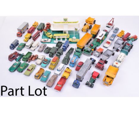 Quantity Of Playworn Matchbox Toys, including, Matchbox BP Garage, Kingsize,1:75 series  plus  other items, all in poor to fa