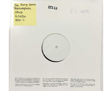 THE ROLLING STONES - METAMORPHOSIS LP (2020 - 8631-1). The 2020 (reissue) white label test pressing of The Rolling Stones - M