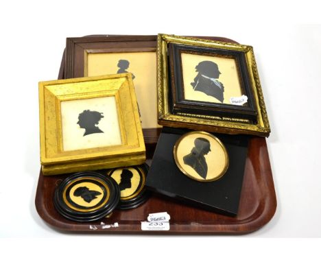 A group of 19th century portrait silhouettes 