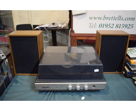 A Binatone Stereo Record Player Together with a Collection of Records &amp; Magnetic Tapes 