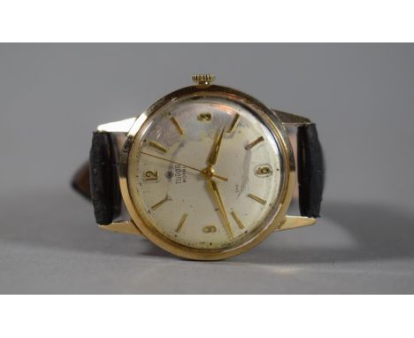 A Vintage 9 Carat Gold Cased Tudor Royal Wrist Watch, with Manual Wind Movement (Currently Working) 