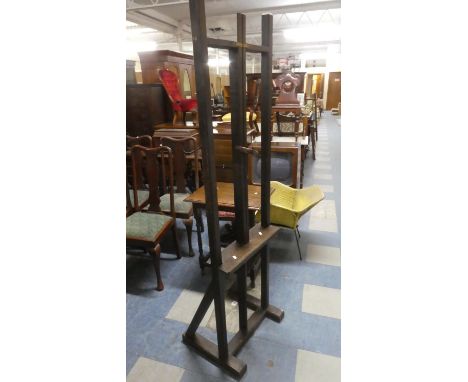 An Edwardian Adjustable Easel Stand, 180cms High 