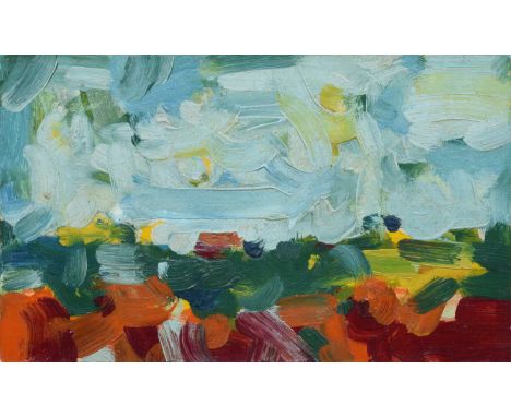 Signed and dated '86, oil on board.19cm x 31.5cm (7.5in x 12.5in)Footnote: * Crossley was born in Northwich, Cheshire but gre