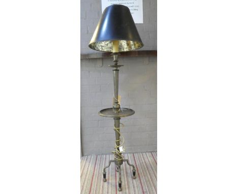 FLOOR LAMP, 140cm H, drinks table design, with shade. 