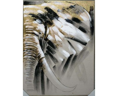 CONTEMPORARY SCHOOL OLEOGRAPH, The Elephant, 120cm x 90cm, on canvas, framed. 