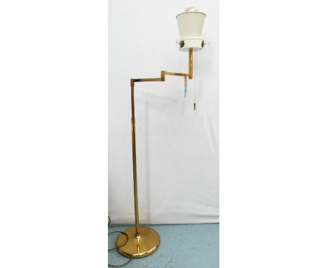 FLOOR LAMP, 160cm H, articulating arm. 
