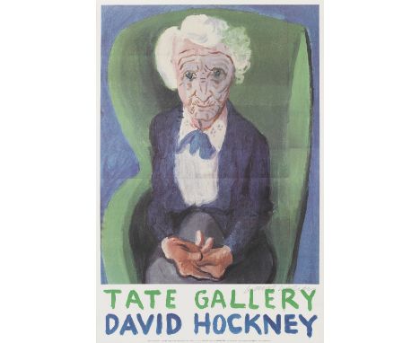 David Hockney R.A. (British, born 1937)My Mother Bridlington Offset lithograph in colors, 1988, on T.H. Saunders, signed in b