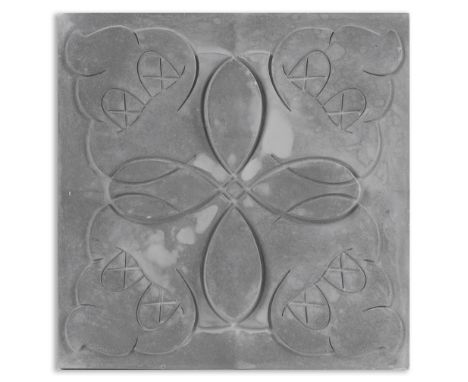 KAWS (American, born 1974)OriginalFake Store Tile (Grey) Ceramic tile, 2006, signed and dated in ink verso, produced by Origi