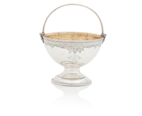 A George III sugar basinBy William and Patrick Cunningham, Edinburgh, 1796 On moulded pedestal foot, the hemispherical bowl c