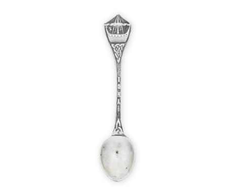 Iona: A George V coffee spoonBy Alexander Ritchie of Iona Three marks: AR, IONA, ICA, and with Birmingham hallmarks for 1938 