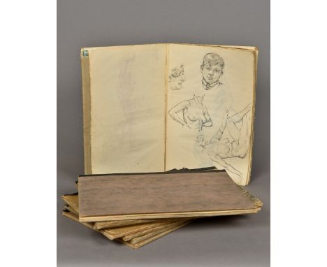CECIL ROSS BURNETT (1872-1933) BritishEight artist's sketch books, comprising: mainly life studies for sketchbooks26.5 x 41 c