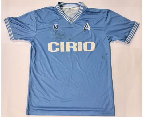 Napoli Home Shirt "Cirio" Sponsor Repro Retro Football Shirt "Maradona" Era. Condition Good although does suffer from slight 