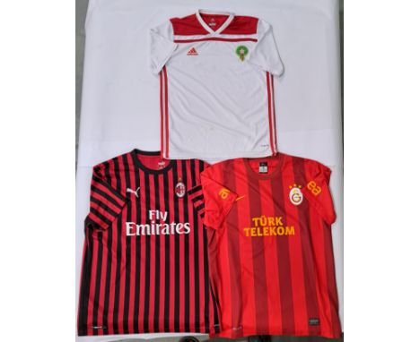 Football Shirts, a group (X3) of International Replica Football Shirts comprising of Morocco (XL), Galatasaray (Large) along 