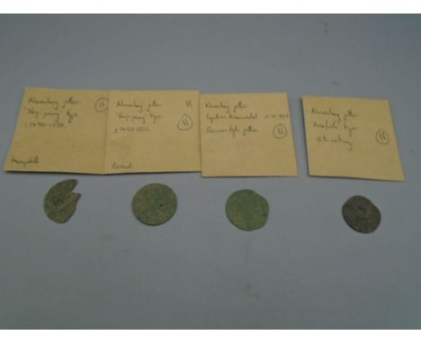 x4 Nurenburg jettans 16th oct 1490/1550. These following lots are as found by a metal detectorist over many years and the ite