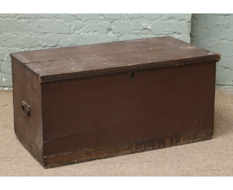 A vintage painted pine tool chest.