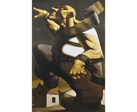 * PETER HOWSON OBE (SCOTTISH b. 1958), NIJINSKY limited edition giclee print on canvas number 1/100unframed.overall size 103c