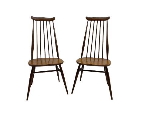 Pair of Ercol stick back chairs