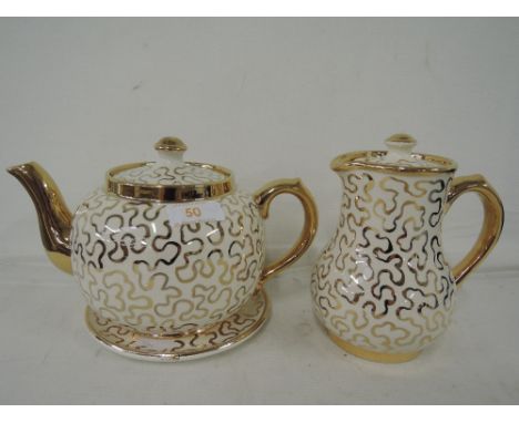 A part tea coffee service by Sudlow’s Burslem 0657W Tea Pot Milk Jug Etc