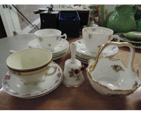 A selection of vintage ceramics and pottery including English garden