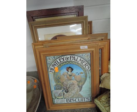 A selection of vintage style advertising display boards and card advertisments 