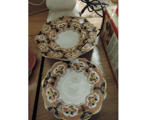 A selection of vintage Imari ware style plates by Burgess