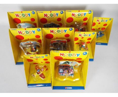 Corgi - Nine Noddy Play Scenes by Corgi to include Noddy, Mr Plod, Mr Sparks, Gobbo, Tessie Bear and other, models are predom