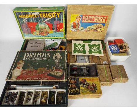 Trix - S.E.L - Kay - Multum - Davies Charlton - A collection of vintage engineering toys including 2 x boxed Trix D.C Motors 