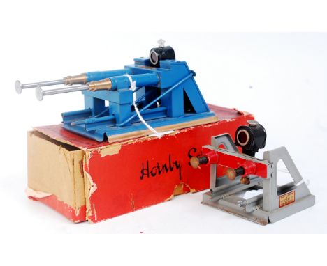Hornby 1933-8 No. 2E hydraulic buffer stop lighter blue with rails and braces gold lined base fitted with lighting accessory 