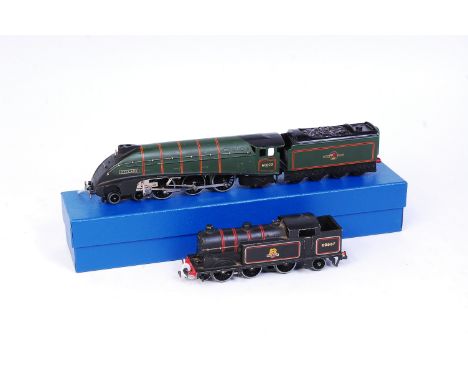 A  Hornby Dublo 3-rail 'Mallard' engine and tender, some loss to name plates, otherwise good (G), sold with BR lined black 3 