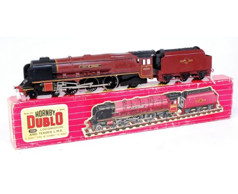 A Hornby Dublo 2226 'City of London' engine and tender, with instructions (G-BFG)