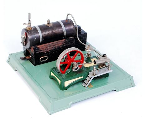 Fleishmann or Similar Stationary Steam Plant, compirising of horizontal boiler with brickwork housing, with sight glass, whis
