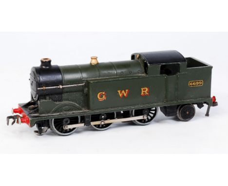 A Hornby Dublo 3-rail EDL7 GWR tank engine, a few small touching-in spots (G)