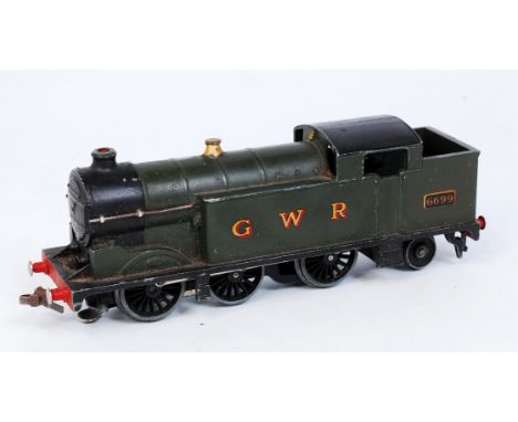 A  Hornby Dublo post war 3 rail EDL7 GWR tank engine,  good for age (G)