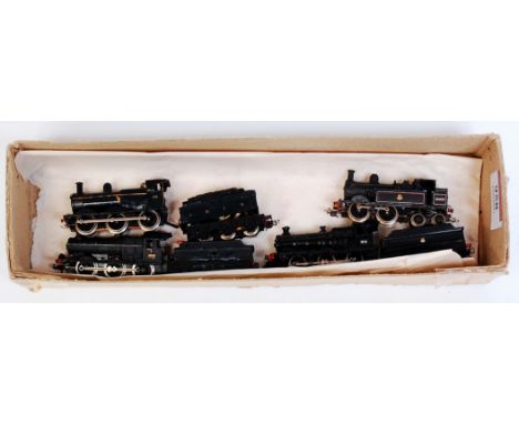 Four kit built N gauge locomotives, a S&DJR class 3F 0-6-0 on Lima tender drive  chassis (G, but small area of paint loss), 2