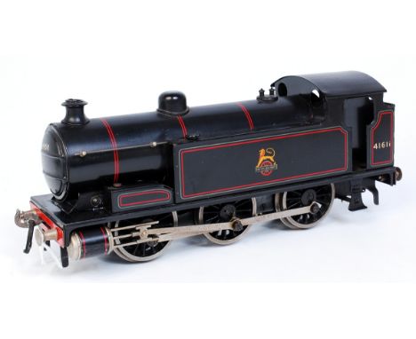 A Bassett-Lowke standard 0-6-0 tank engine electric, BR lined black No. 41611, two scratches to back of bunker (G)