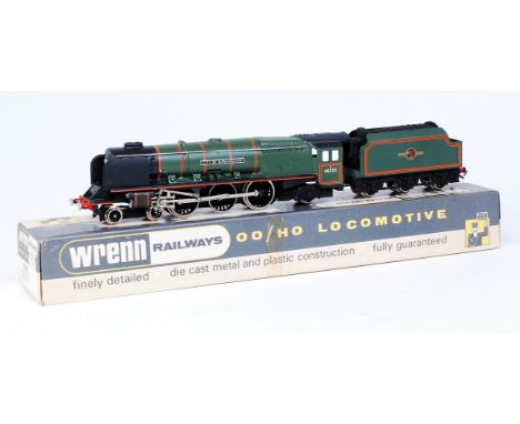 A Wrenn Railways W2228 BR green 'City of Birmingham' engine and tender with instructions, packer No. 3 on box base (NG-BVG)