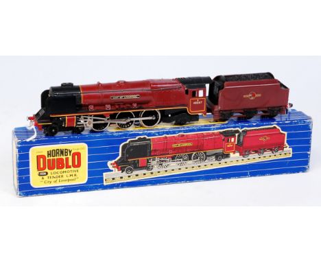 A Hornby Dublo 3-rail 'City of Liverpool' engine and tender (VG-BG)